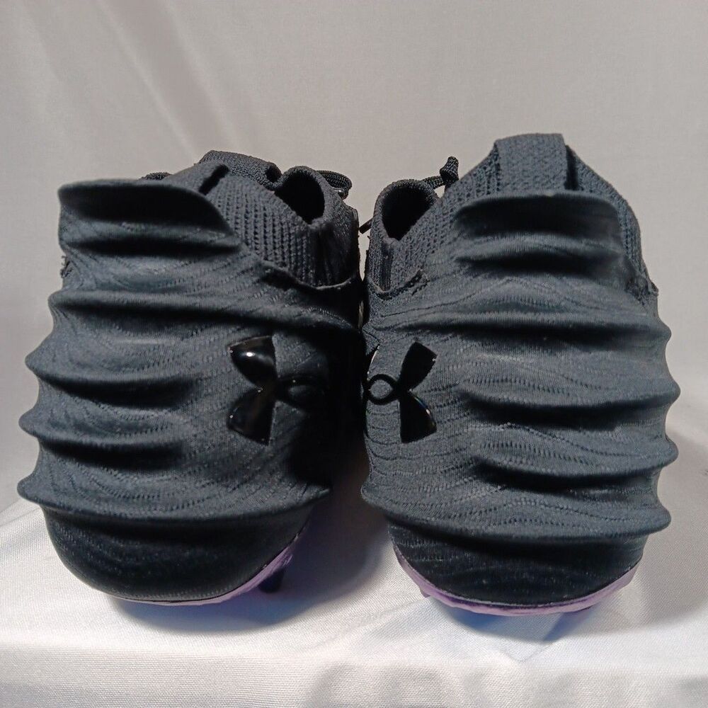 Under Armour Blur 2 MC Low Top Cleat Men’s 15 (3027978-001) Suede Black Mod Grey - Picture 3 of 8